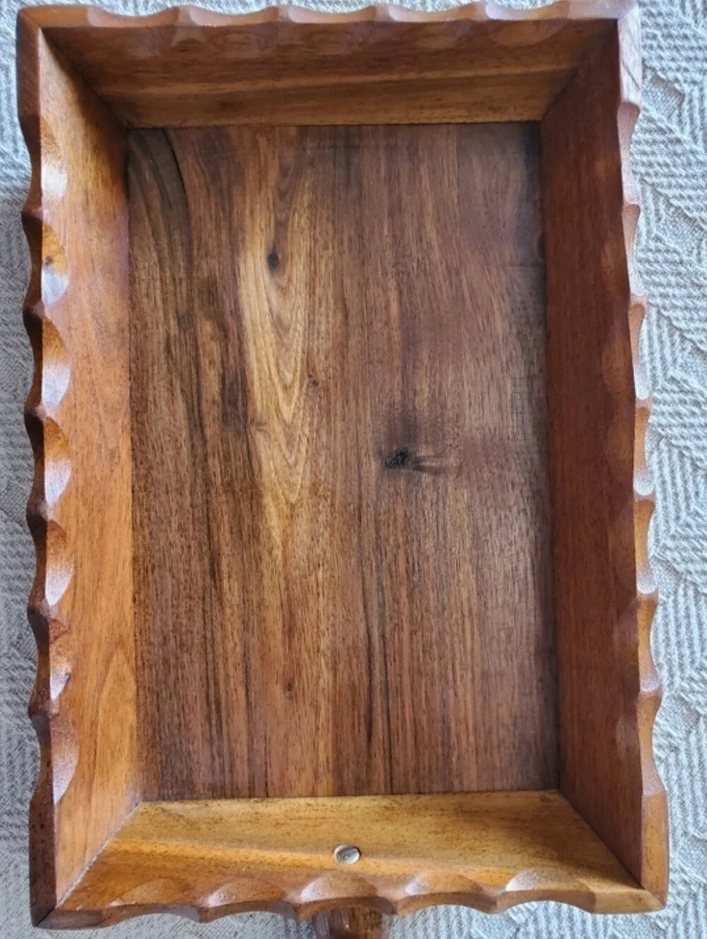 VTG Mid Century Apco Japan Wooden Nesting Serving Trays Handled Catchall Obon
